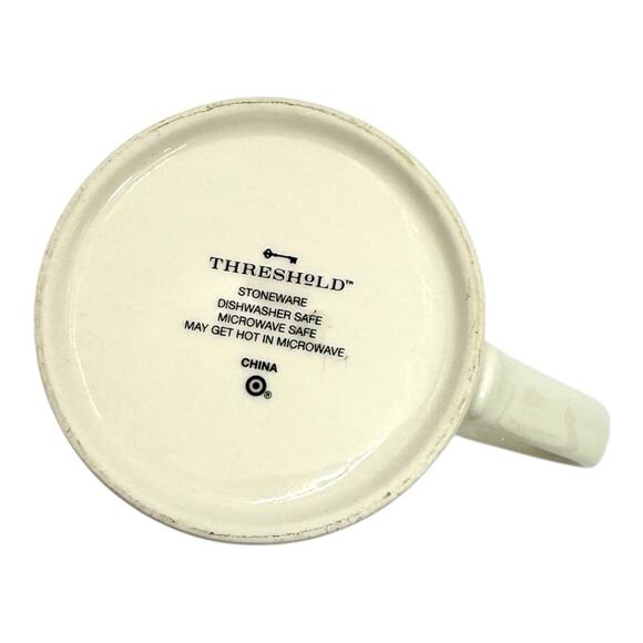 Threshold Monogram Initial Black Gold C Coffee Mug 16 oz Initial White Cup EUC - Picture 5 of 6